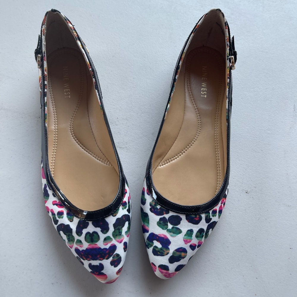 Nine West size 7 gorgeous multi color leopard NEW